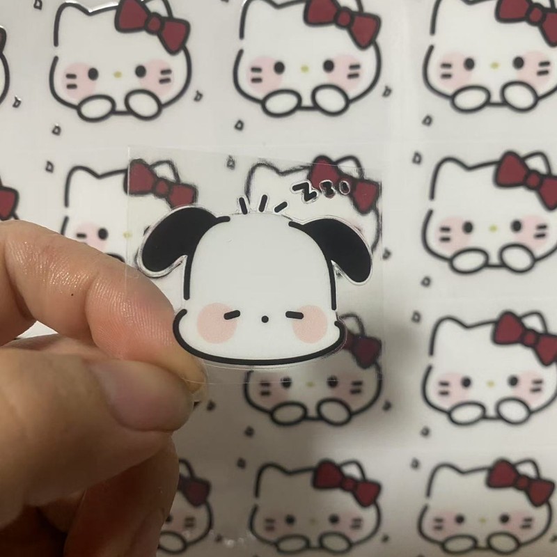 转印新款美食帕帕狗系列贴纸ins风装饰转印贴纸封口贴可爱表情贴|undefined