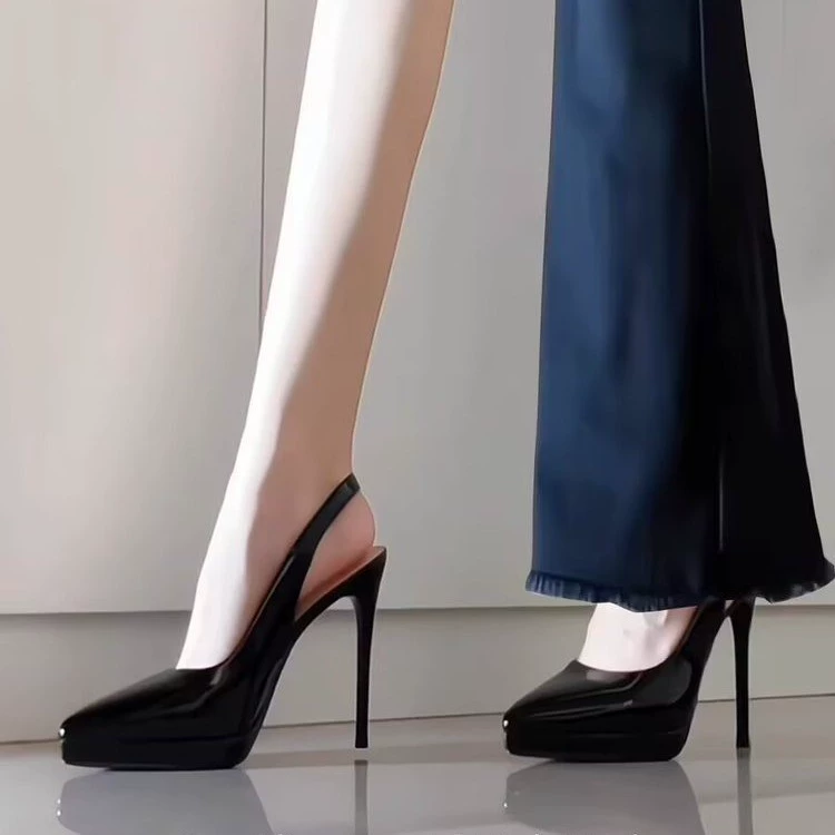 Острая сандалия женский 2025 новый белый туфли на высоком каблуке водонепроницаемый стол не устал