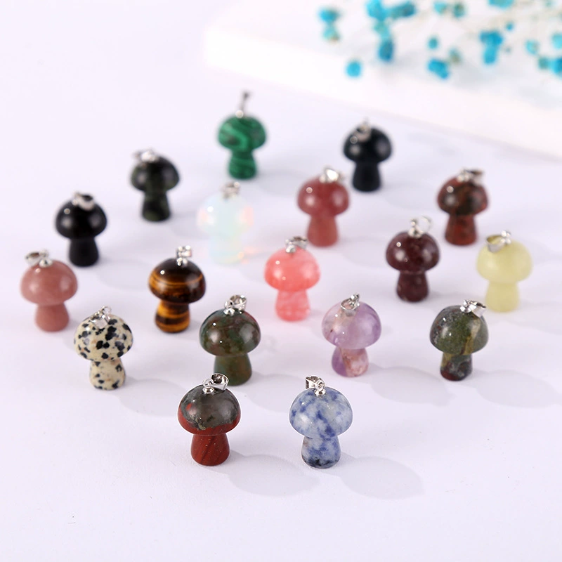 Organic agate pendant, accessory, with gem
