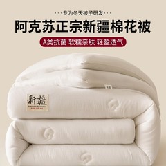 新疆棉花被子冬被棉被夏凉被空调被纯棉全棉可机洗被芯单双人棉絮