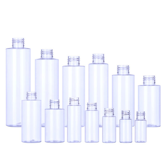 30-500ml disinfectant alcohol bottle PET transparent flat shoulder bottle sample reagent bottle plastic bottle