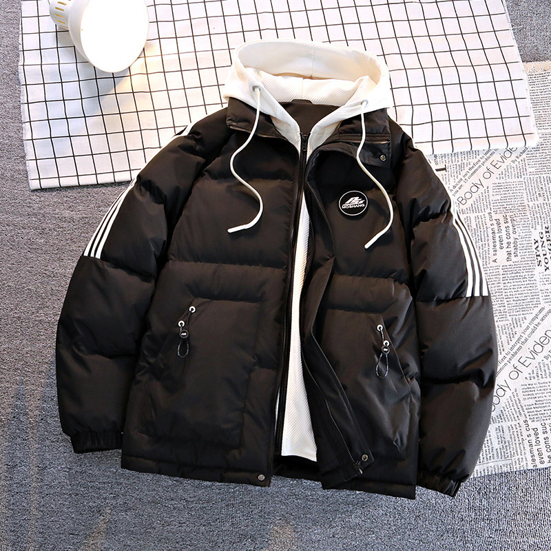 Fake NASA dos piezas engrosadas chaqueta de plumón hombre 2024 nuevo otoño invierno chaqueta caliente de moda casual juvenil