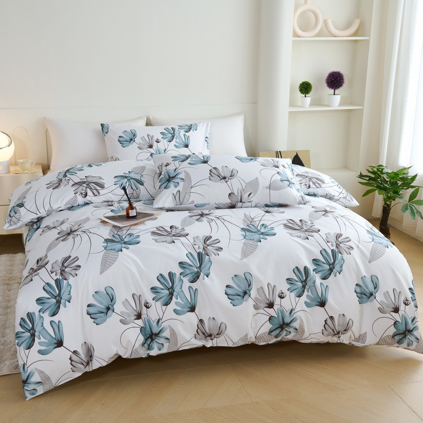 Summer cross-border EU hot-selling quilt cover suit (1 quilt cover 1/2 pillowcase) no quilt core no pillow core