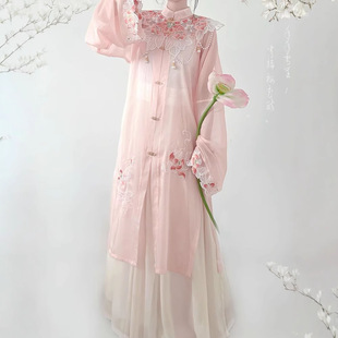 One pick seven Han Chinese clothing female [ten li makeup] Ming made cloud shoulder heavy collar gown worker embroidery breathable super fairy spring and summer
