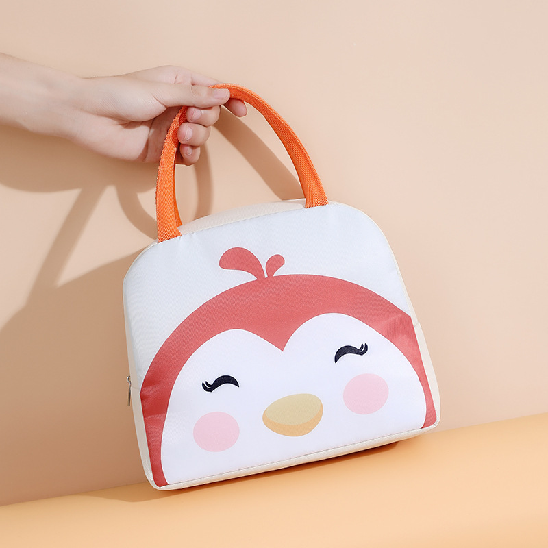 大きな顔のかわいい動物ランチボックスバッグ小学生ランチバッグお出かけランチバッグ小さなトートバッグ漫画ランチボックスバッグ|undefined