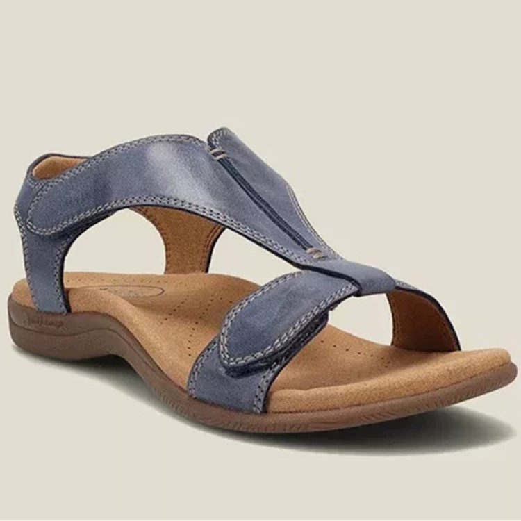 Wish Foreign Trade, новинка в наличии, женские туфли на толстой подошве на танкетке больших размеров на Amazon, женские сандалии с застежкой-липучкой