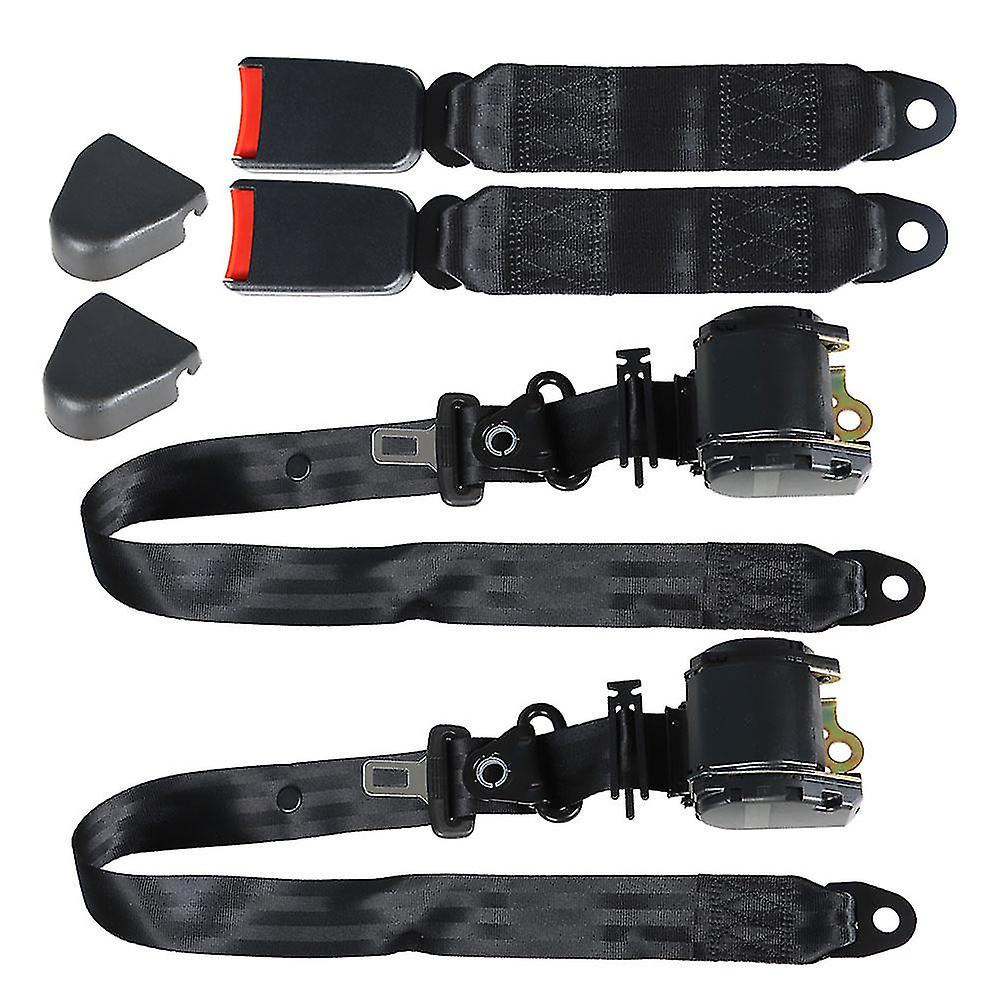 Automatic Three-Point Seat, Universal Car seat belt - k3-galvanized-35cm-semi-enclosed-webbing-base-two-sets-in-one-box