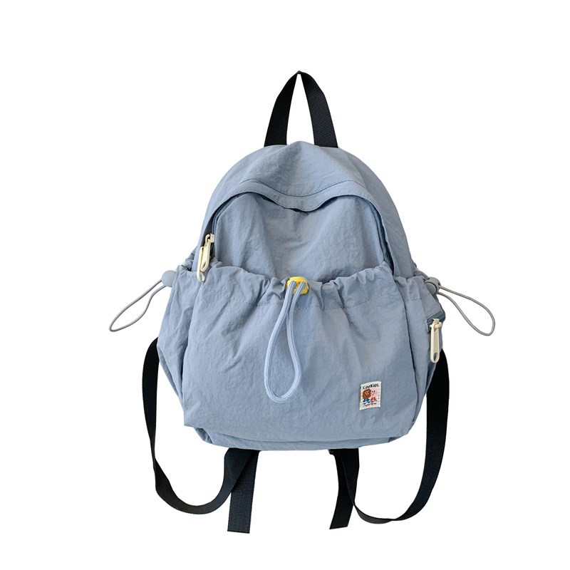 Coreana pequeña mochila fresca para niños y niñas, color macarón jardín de infantes, mochila para bebés, mochila de cuerda sólida para niños