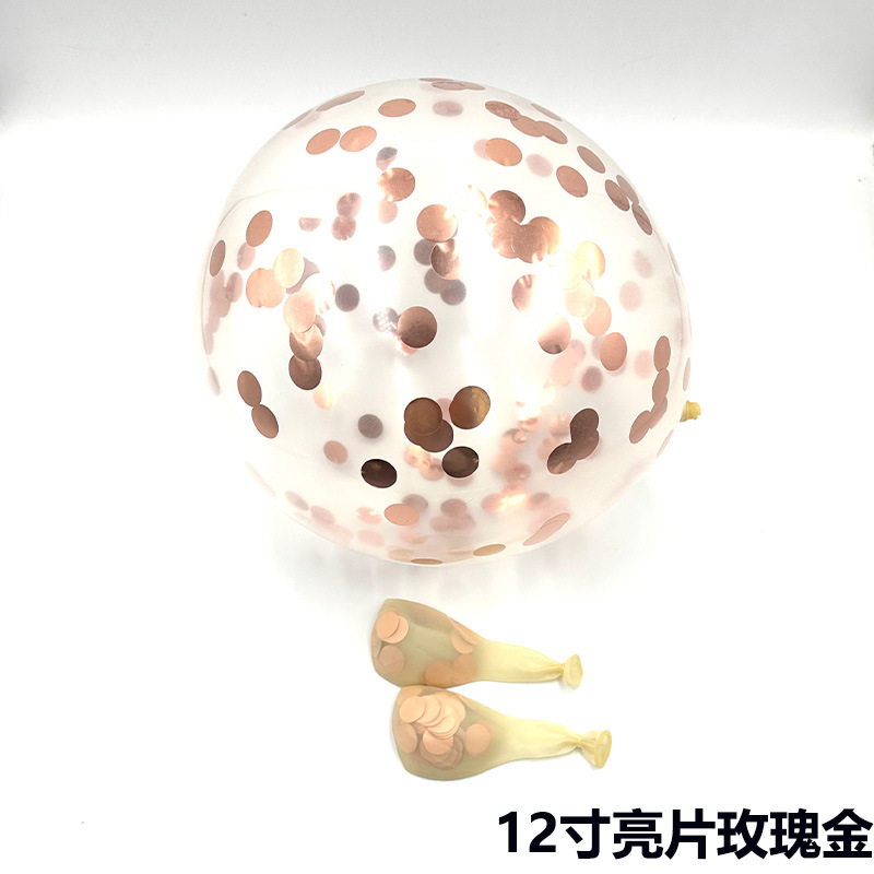 12 pulgadas globo de sequilla decoración de látex transparente globo de papel de decoración de boda fiesta de cumpleaños al por mayor