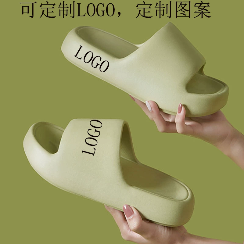 Повседневные женские тапочки на толстой подошве из ЭВА, летние домашние тапочки для ванной комнаты на мягкой подошве для мужчин