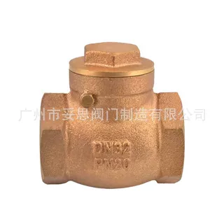 青铜卧式止回阀丝扣分自来水单向阀 6分逆止阀dn20船用青铜止回阀