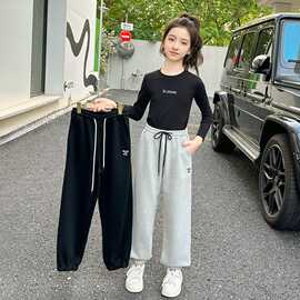女童裤子春秋款2026新款童装秋季儿童卫裤洋气女大童秋装运动长裤