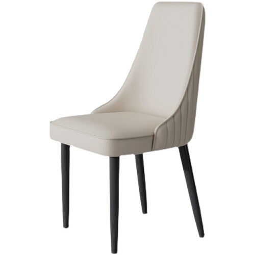 Nordic modern light luxury dining chair home restaurant stainless steel metal back stool hotel manicure makeup chair