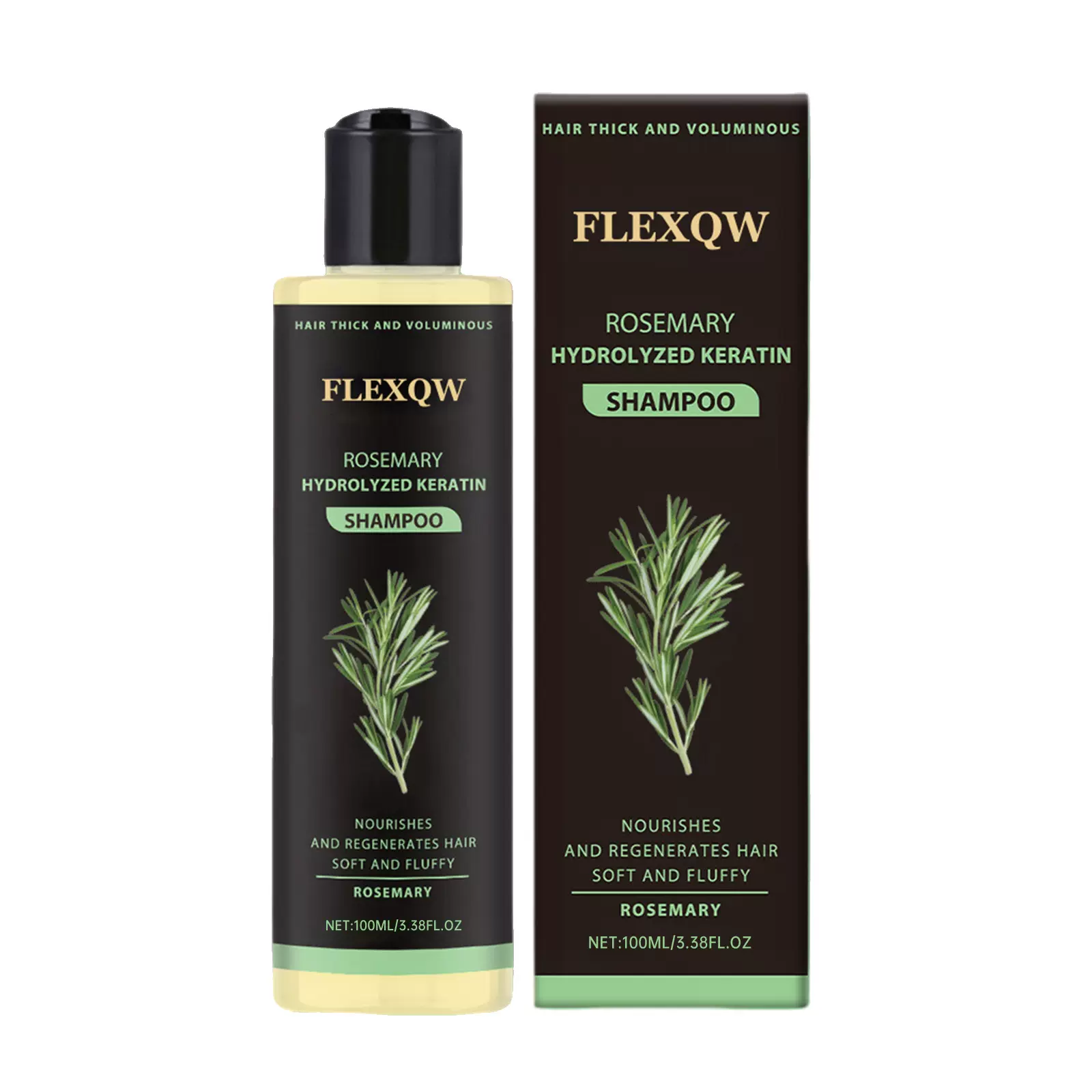 现货跨境英文版迷迭香草本精华洗发露滋养护理秀发蓬松洗发水100g