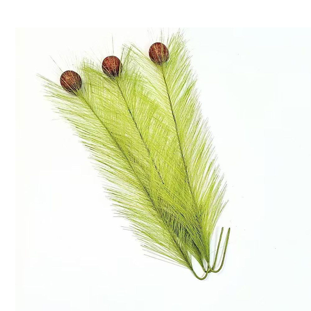 Ventas transfronterizas de caña frutas rojas Pampas hierba árbol de Navidad bolas de hadas decoración para el hogar colgar accesorios adornos