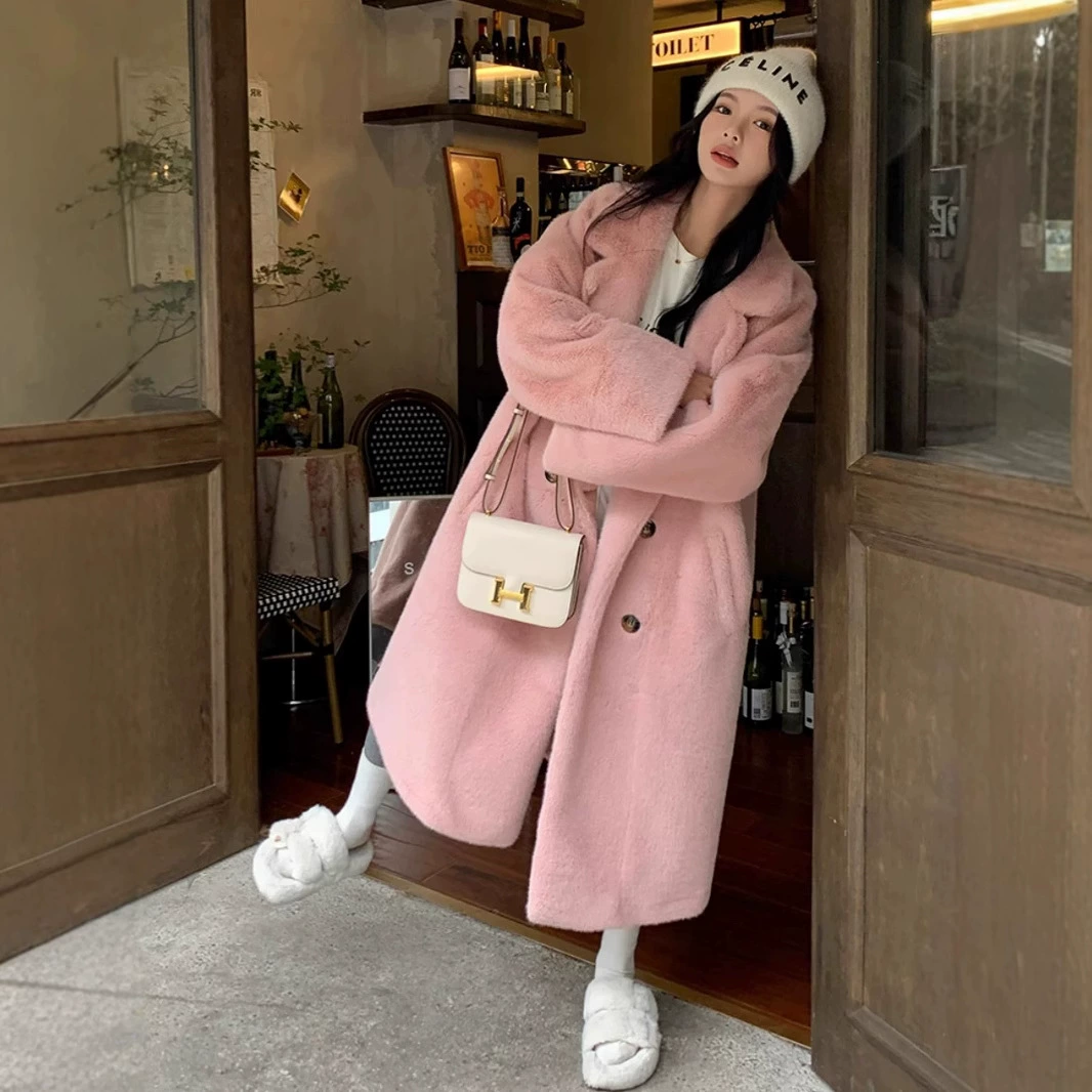 Winter velvet long keep warm coat, maxi length, oversize, increased thickness