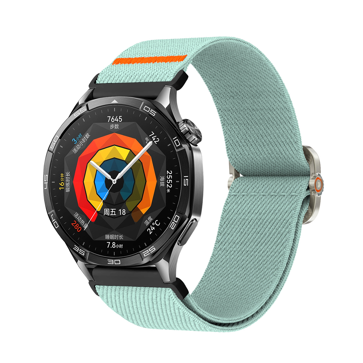 Suitable for Huawei Gt5/4Pro Watch Strap Mechanical Tooling Nylon Elastic Watch43 Huawei 18/22mm Universal Summer