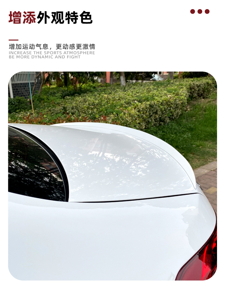 Suitable for Mercedes-Benz C-Class W206 C43 C63 2022+ Rear Wing Spoiler Car Sticker Exterior Modification Parts