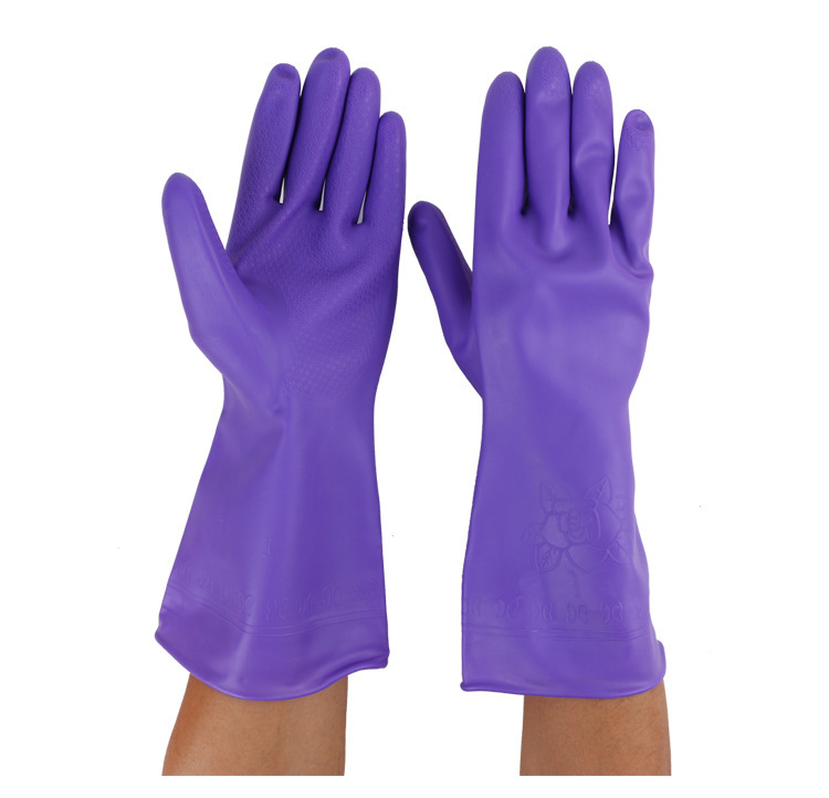 <unk> guantes de látex de tendón de toro industriales de limpieza doméstica lavandería guantes impermeables de goma resistentes a ácidos y álcali guantes de lavado de platos