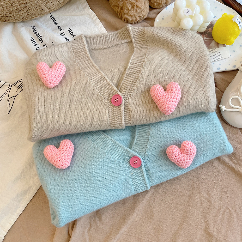 Cute Heart Shape Polyacrylonitrile Fiber T-shirts & Blouses display picture 11