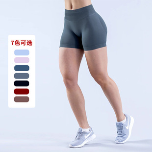 Amazon Explosion Seamless Fitness Yoga Shorts Hip-lifting Running Yoga Pants High Elastic Quick-drying Three-point Sports Shorts