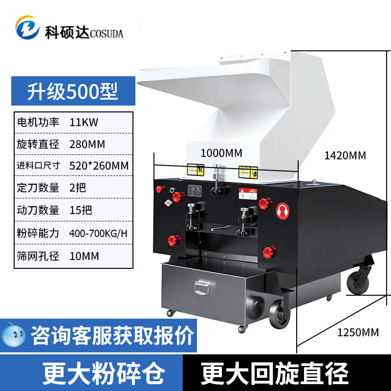 500형 업그레이드 [분쇄실, 호퍼, 회전 직경 확대]