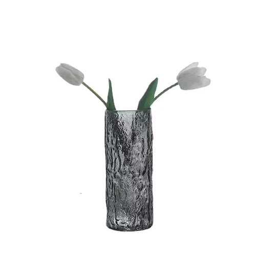 Nordic simple creative light luxury transparent vase water nourishing rich bamboo lily glass vase living room table decorations