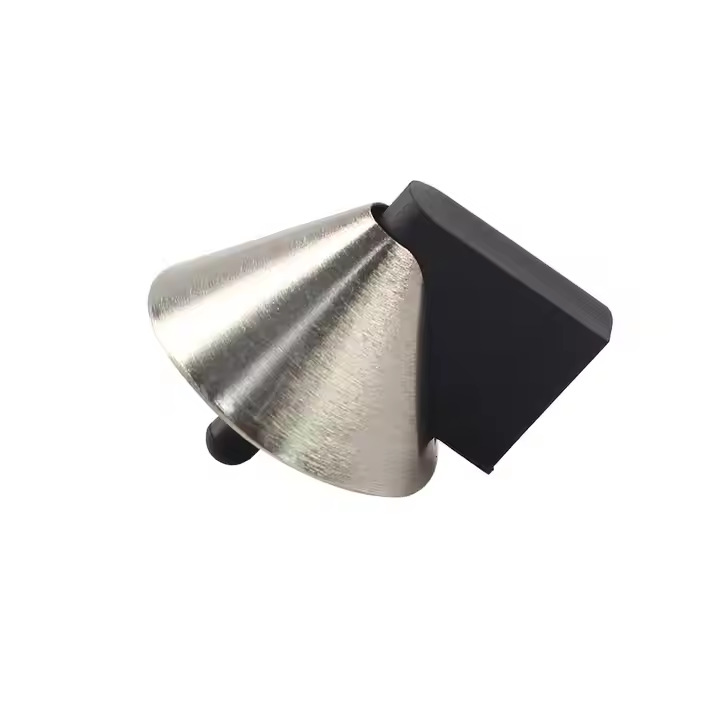 Personalizada aleación de zinc sólida silenciosa puerta antichoque piramidal puerta de goma techo interior puerta de montaje en el suelo