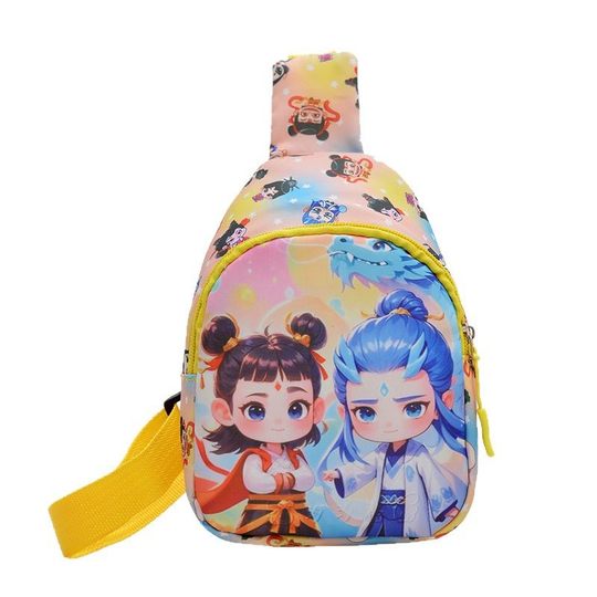 Nezha Children's Chest Bag Cartoon New Baby Coin Purse for Boys and Girls Internet Red Printed Cute Shoulder Crossbody Bag