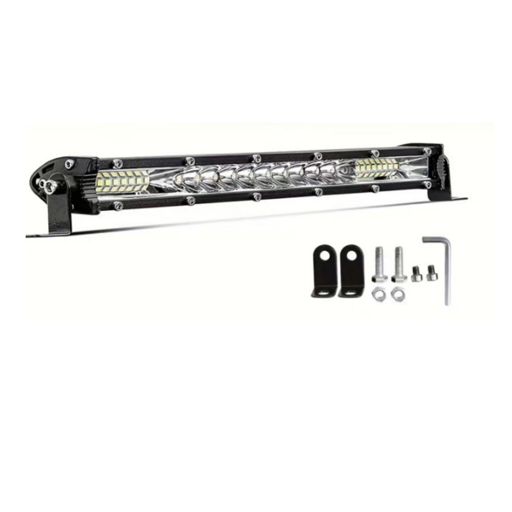 Direct from the manufacturer: LED ultra-thin single-row strip light, truck spotlight 12V 24V, for off-road vehicle roof, front bumper, and grille modification