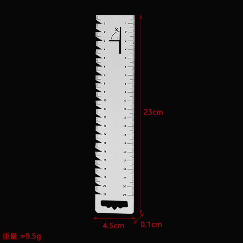 厂家直销 夏威夷拼布尺 锯齿尺 缝份尺超薄迷你线规 DIY拼布工具