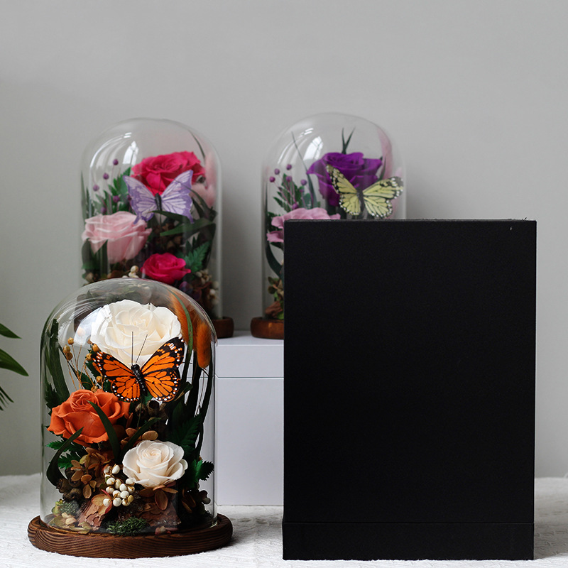 Rosa eterna del Principito, regalo de alta gama para el Día de San Valentín, rosa real cubierta de cristal, regalo transfronterizo de Navidad.