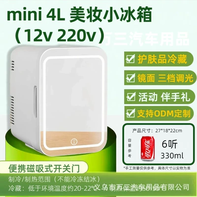Mini Refrigerator for One-Person Dormitory, Soyuducular - p4-professional-beauty-refrigerator-mirror-soft-light-for-home-and-car-use