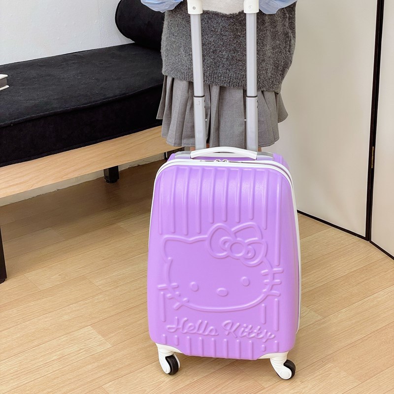 New 16inch Children's Trolley Suitcase, Cute Cartoon Kt Cat Travel Suitcase, Korean Style Student Luggage with Universal Wheels