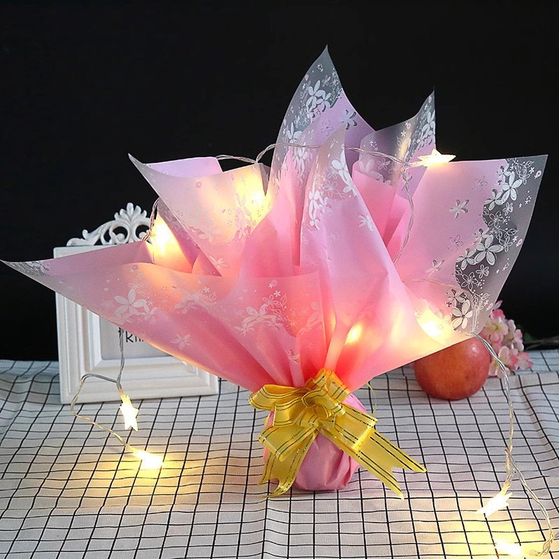 Papel de embalaje a prueba de agua de flores de mariposa Lizhi Ran Papel Hansu Papel de niebla Papel de embalaje de ramo de flores de color mariposa