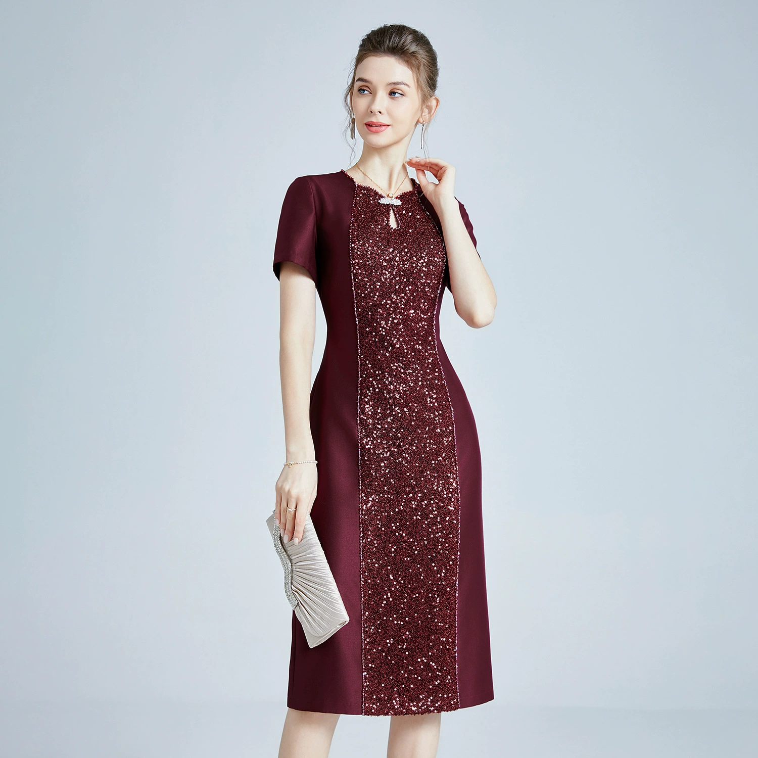 Летнее платье для женщин среднего возраста от бренда Shenzhen, больших размеров, для свекрови, с коротким рукавом, в стиле пэчворк, цельное, оптом