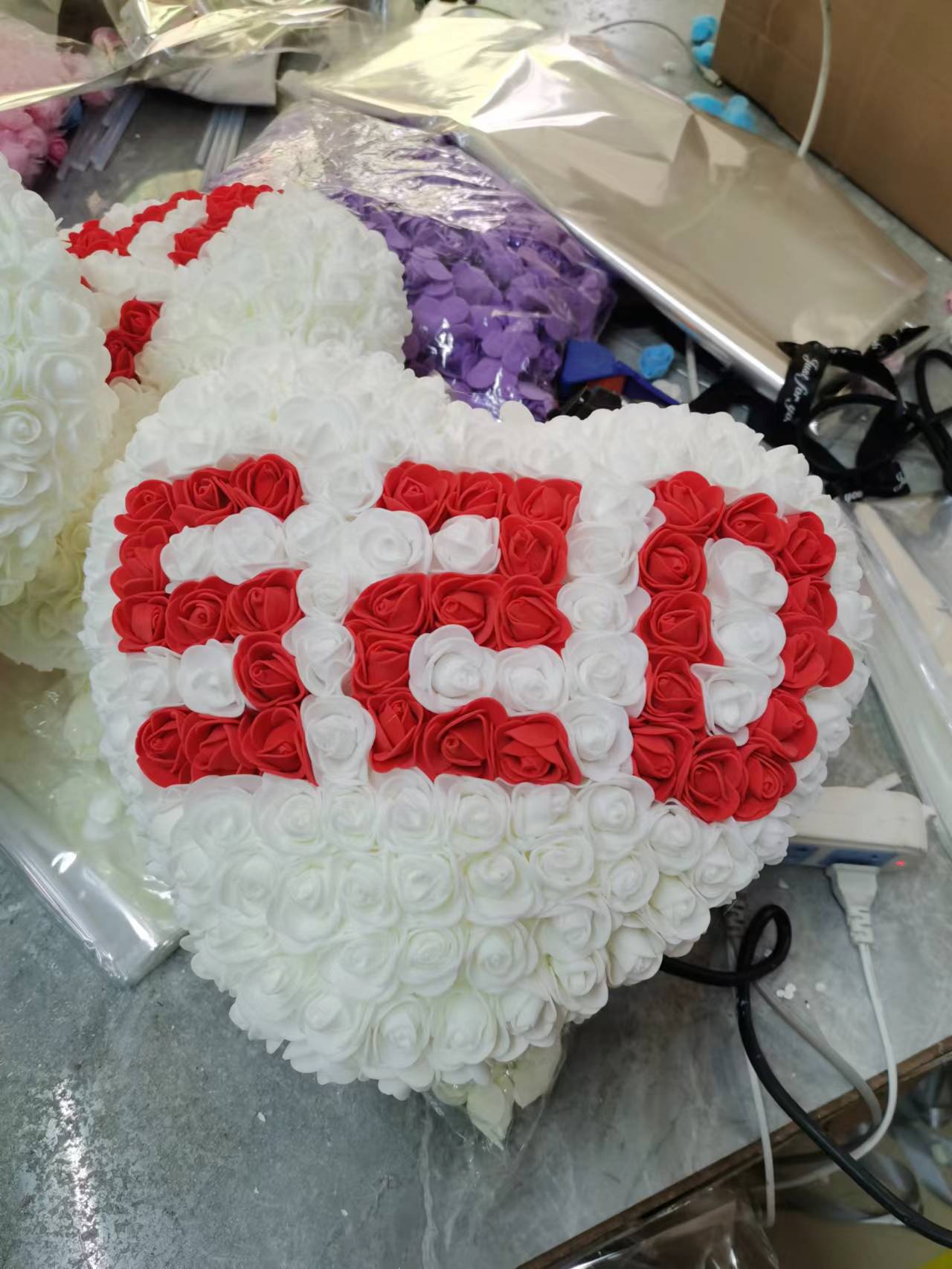 Fábrica al por mayor Rosa amor corazón flor Navidad Día de San Valentín confesión regalo cumpleaños regalo creativo