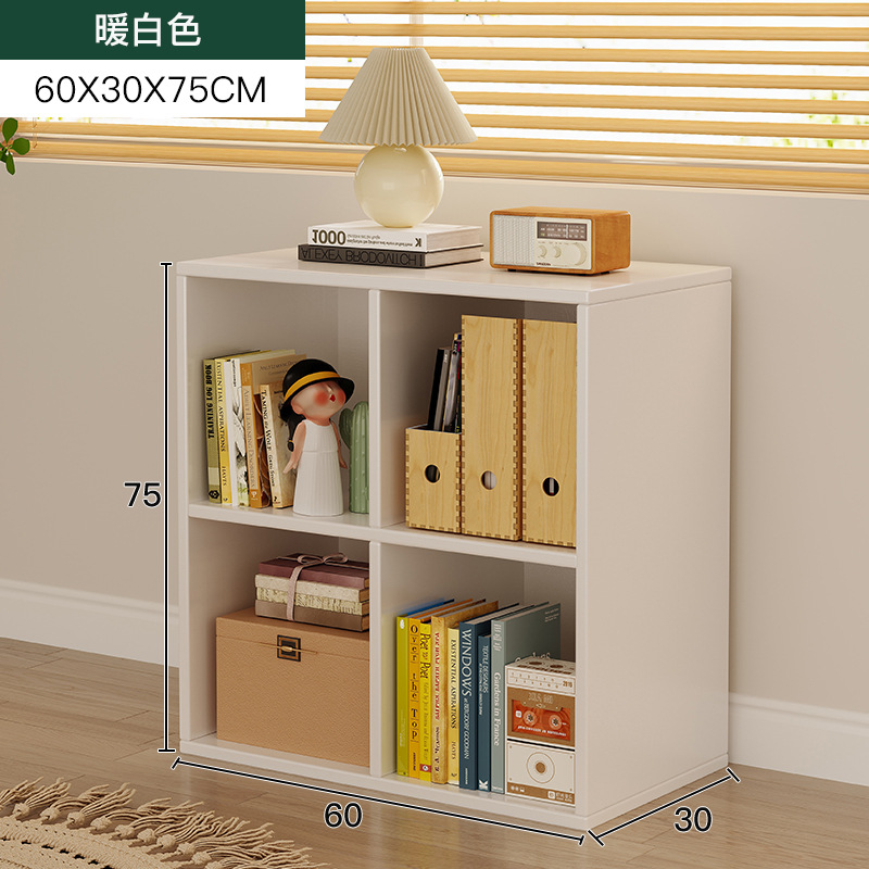 Estantería Estante de piso Estante de piso Estante de libro corto Dormitorio Combinación libre Gabinete de rejilla Ventana salediza Gabinete de almacenamiento de balcón Armario de almacenamiento