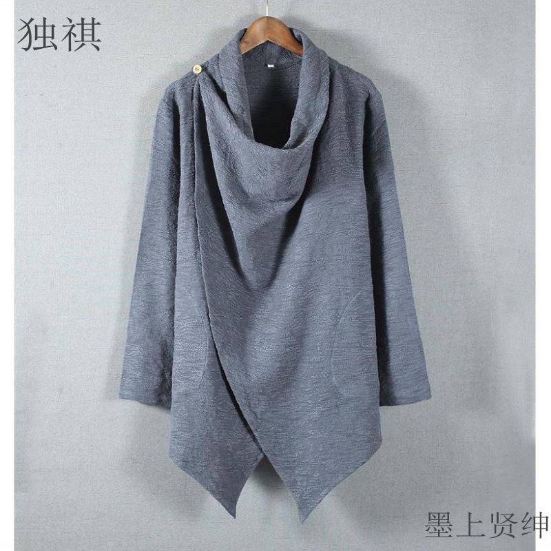 Chinese-style ancient fairy-like men's clothing, shawl, cape, coat, retro Chinese trench coat, Tudor-style cape, Taoist robe, Hanfu