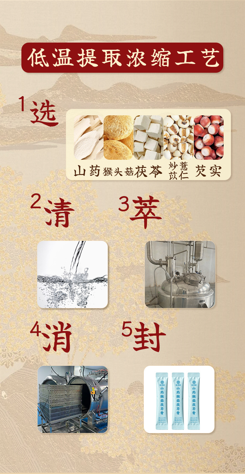 Yam & Lion's Mane Poria Herbal Paste (山药猴菇茯苓膏) — Hand-Simmered Herbal Paste, 100g quality and texture