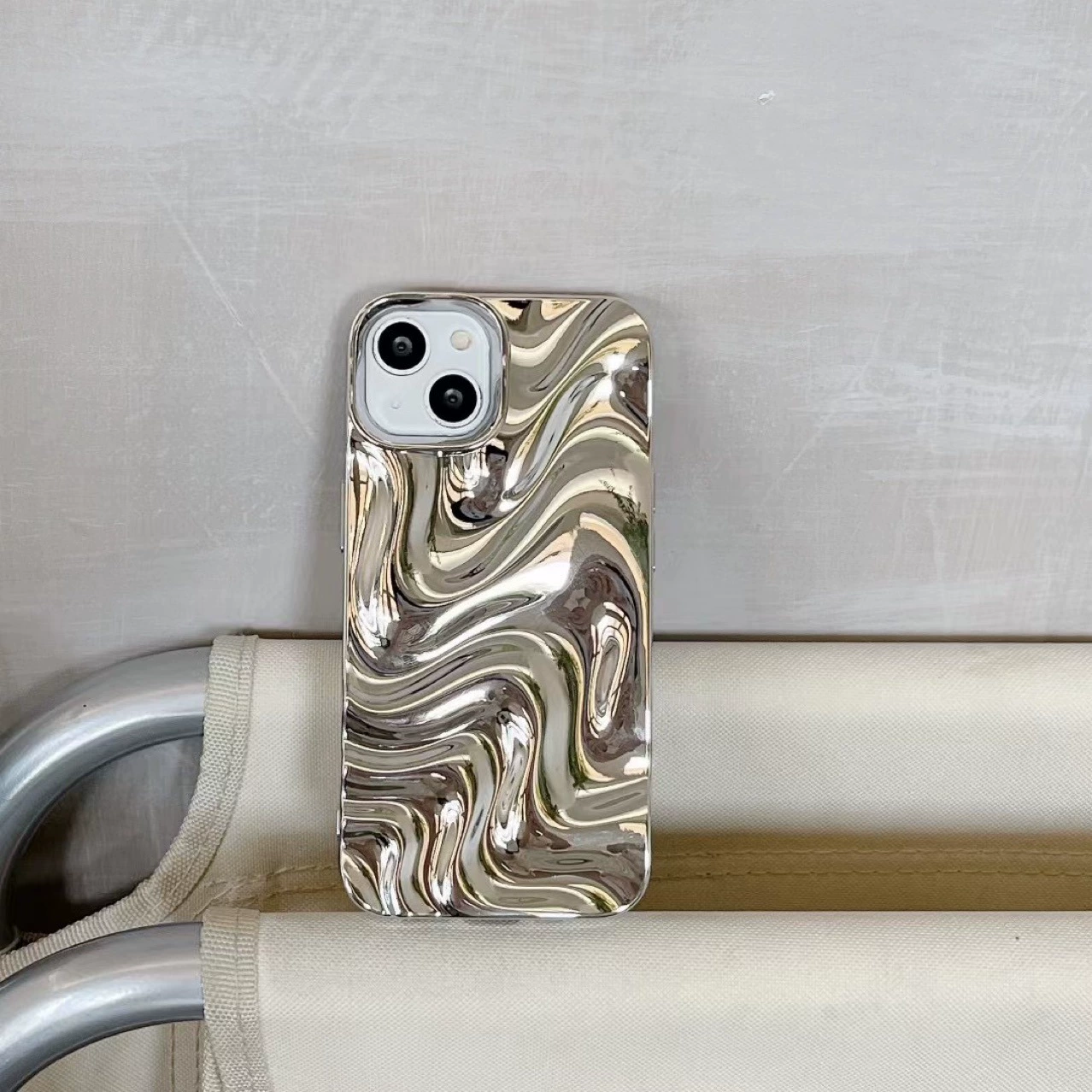 Apple, compatible iPhone17 Pro, phone case, iPhone 16, protective case, high-quality style, wave pattern, iphone