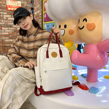 日系双肩包女新款手提简约时尚初高中书包北欧风高颜值学院风背包