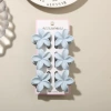 #11 Glossy light blue [6-piece set with card] 4cm plumeria style