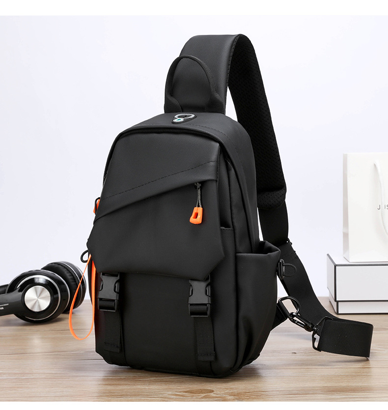 New trendy men's chest bags, casual single-shoulder bags, backpacks, crossbody bags, water-resistant men's bags, business men's bags, cross-border undefined