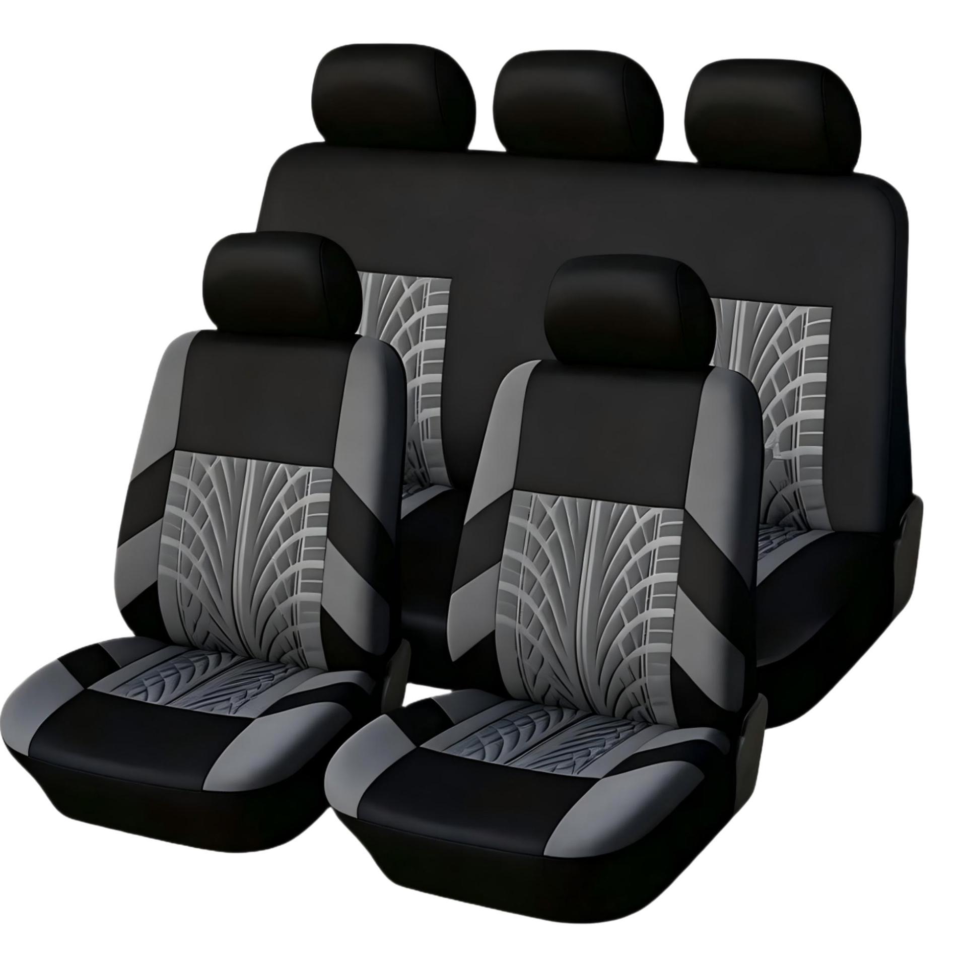 Cross-Border Hot-Selling Tire Pattern Embossed Knitted Fabric Four-Season Universal Car Seat Cover and Cushion Manufacturer Wholesale Amazon
