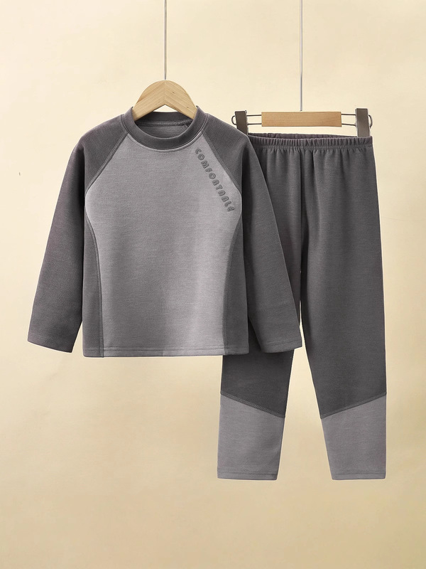 儿童加厚保暖内衣套装男女童秋冬绒家居服中大童睡衣宝宝秋衣裤长|undefined