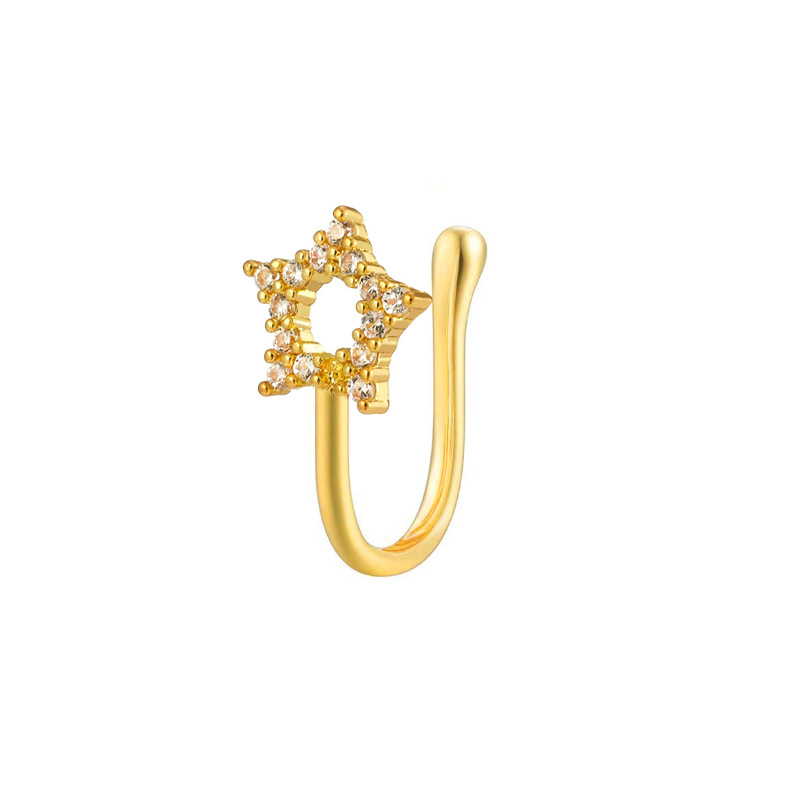 Anello naso farfalla in rame con zircone senza foratura_voghion.com