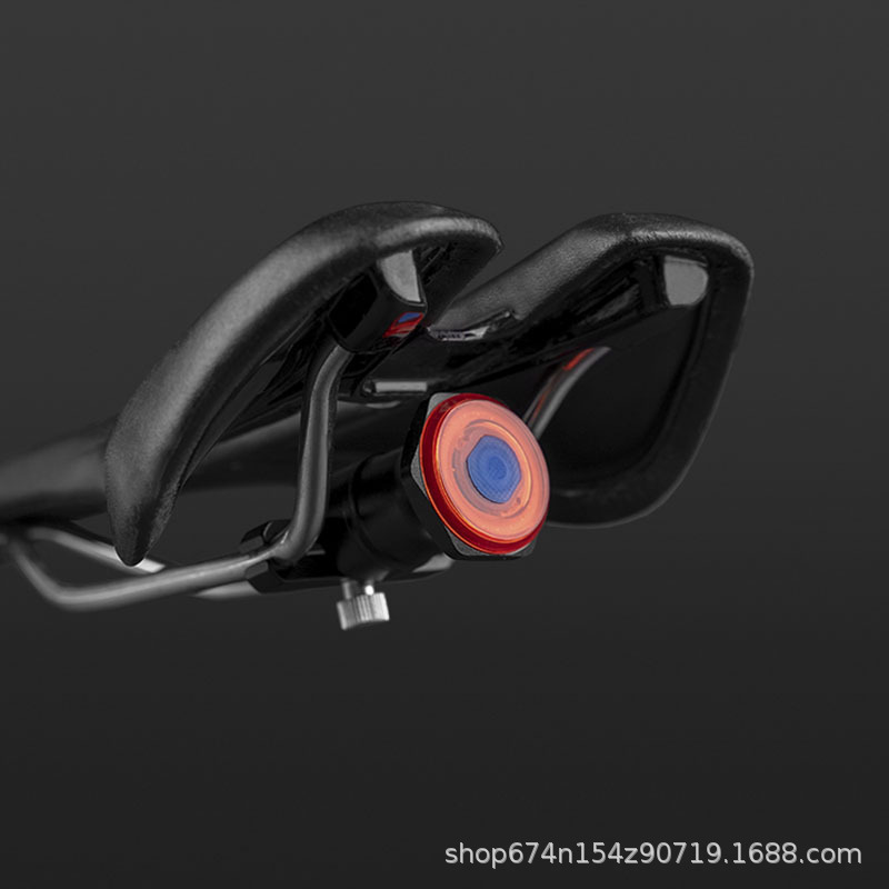 Bicicleta de inducción del freno advertencia inteligente luz trasera montaña carretera coche conducción nocturna aleación de aluminio luz de advertencia equipo de equitación