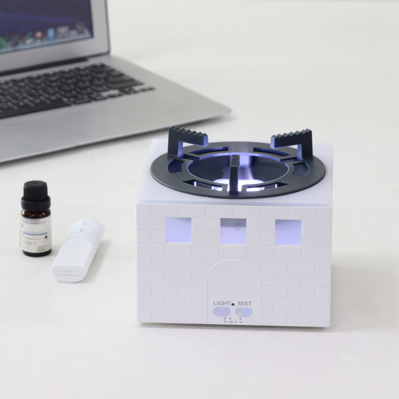 新型炎香薰機加湿器、火台焚き火飾り、エッセンシャルオイルナイトライト、メーカー消臭、レトロ風|undefined