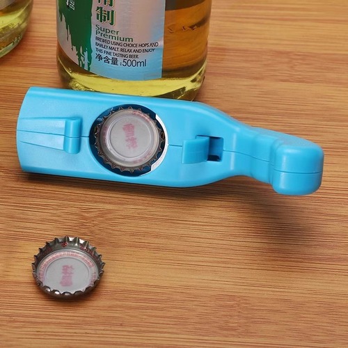 Spring-loaded bottle cap creative fun multi-functional beer opener corkscrew bottle opener